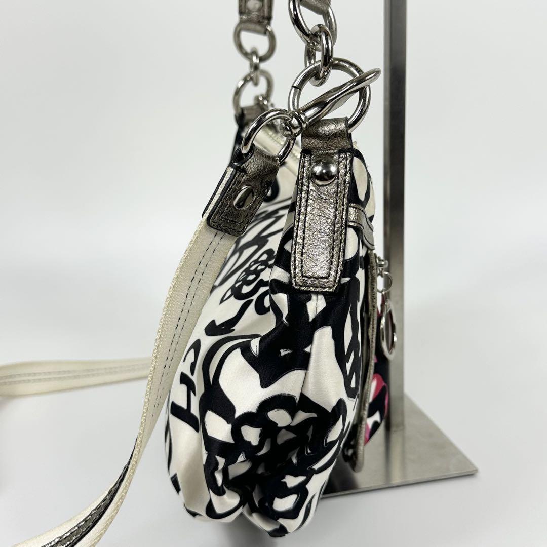 COACH Shoulder Bag Purse Poppy White Authentic