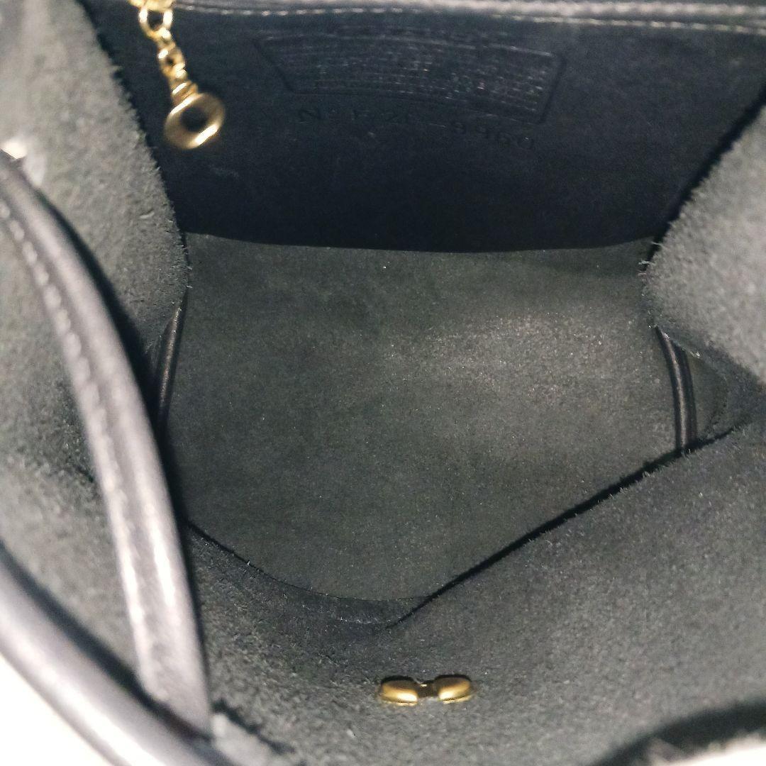 COACH Mini Backpack Old 9960 Turn Lock Leather Black Authentic