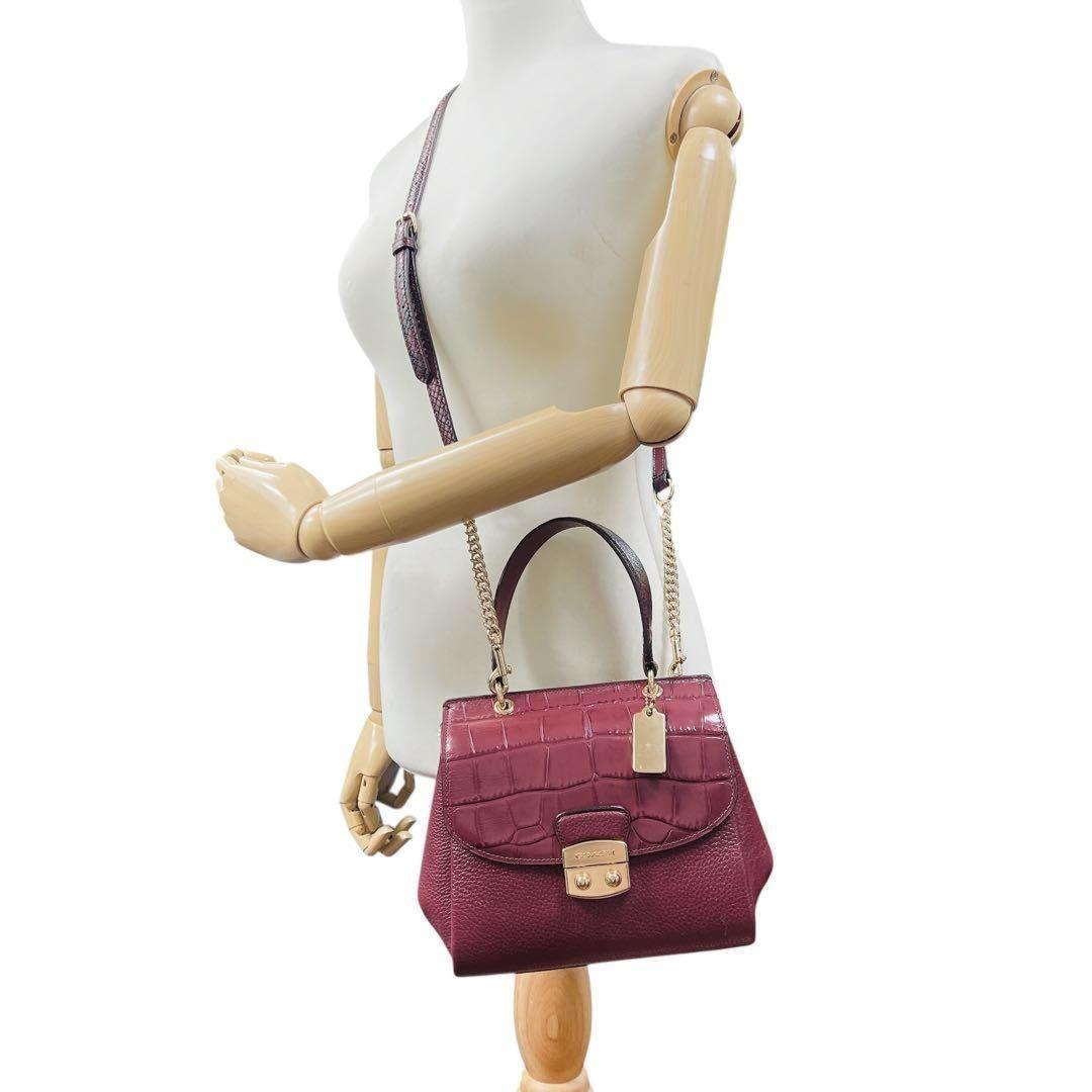 COACH Hand Shoulder Bag Tote Purse 2way Authentic
