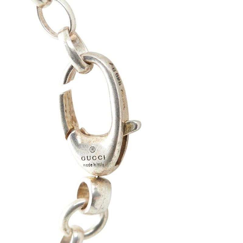 GUCCI Necklace Pendant Chain Silver 925 Women Accessory Authentic