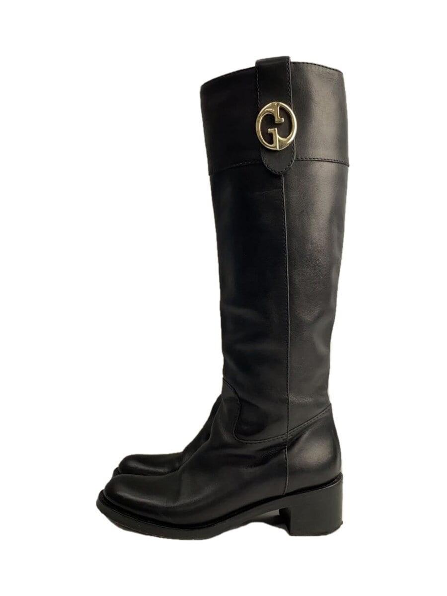 GUCCI Long Boots Shoes EU 38.5 US 8.5 Black Authentic