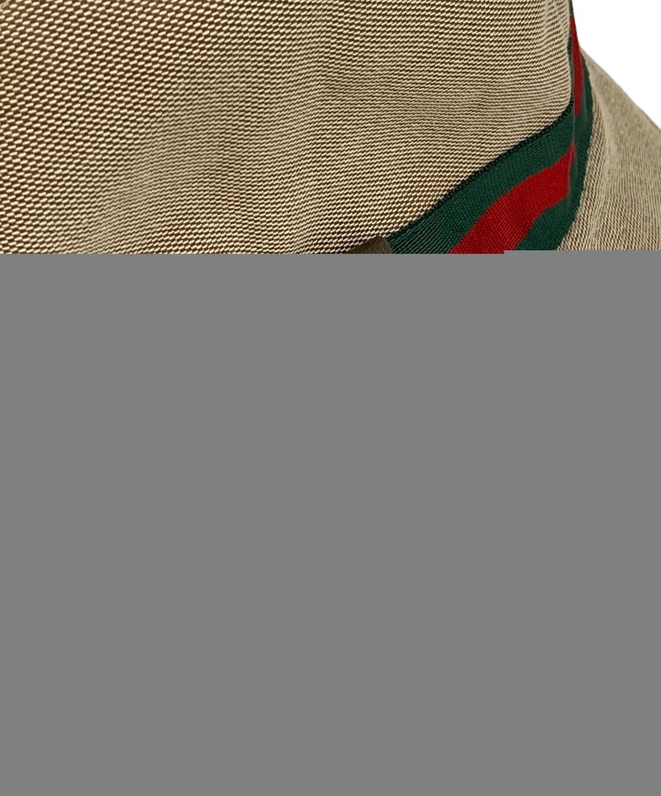 Gucci Bucket Hat Sherry Line Beige Unisex Authentic