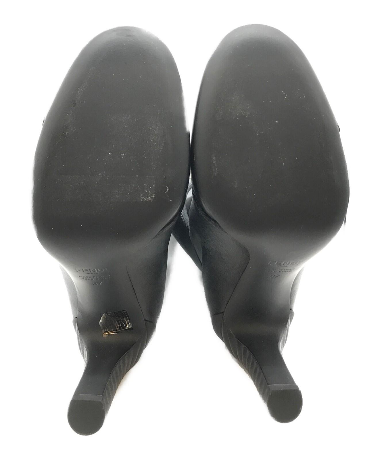 FENDI Boots Shoes EU 37 US 7 Black Authentic