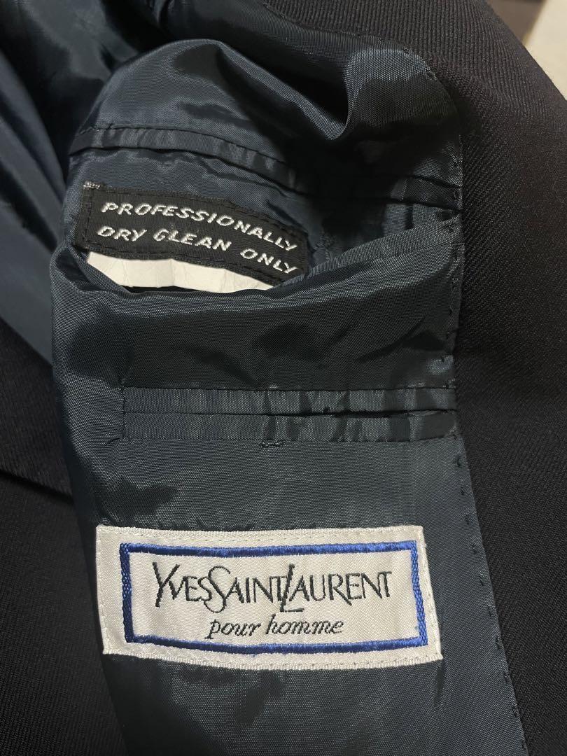 Saint Laurent Tailored Jacket FREE SIZE Navy Authentic