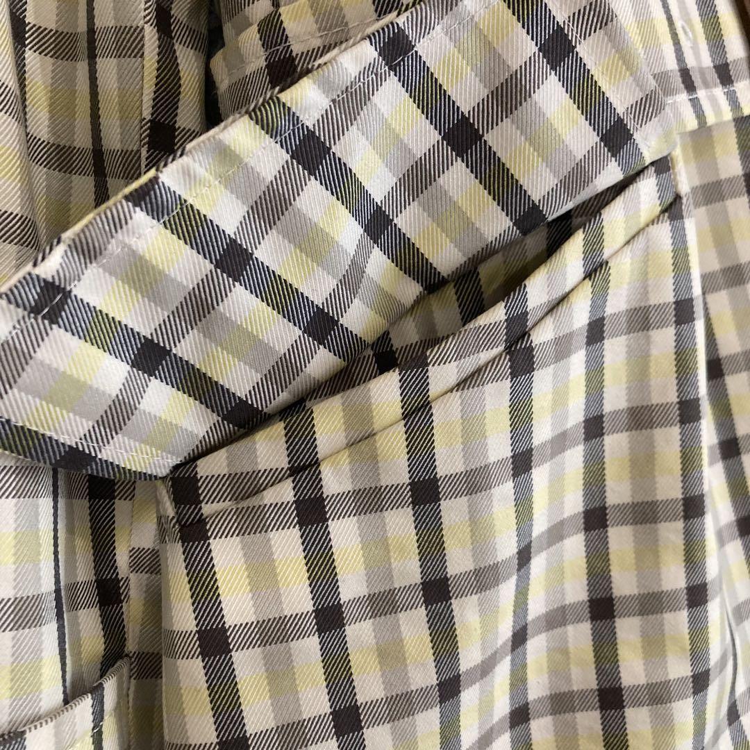 Aquascutum Trench Coat Check Asian fit S US size XS Multicolor Authentic