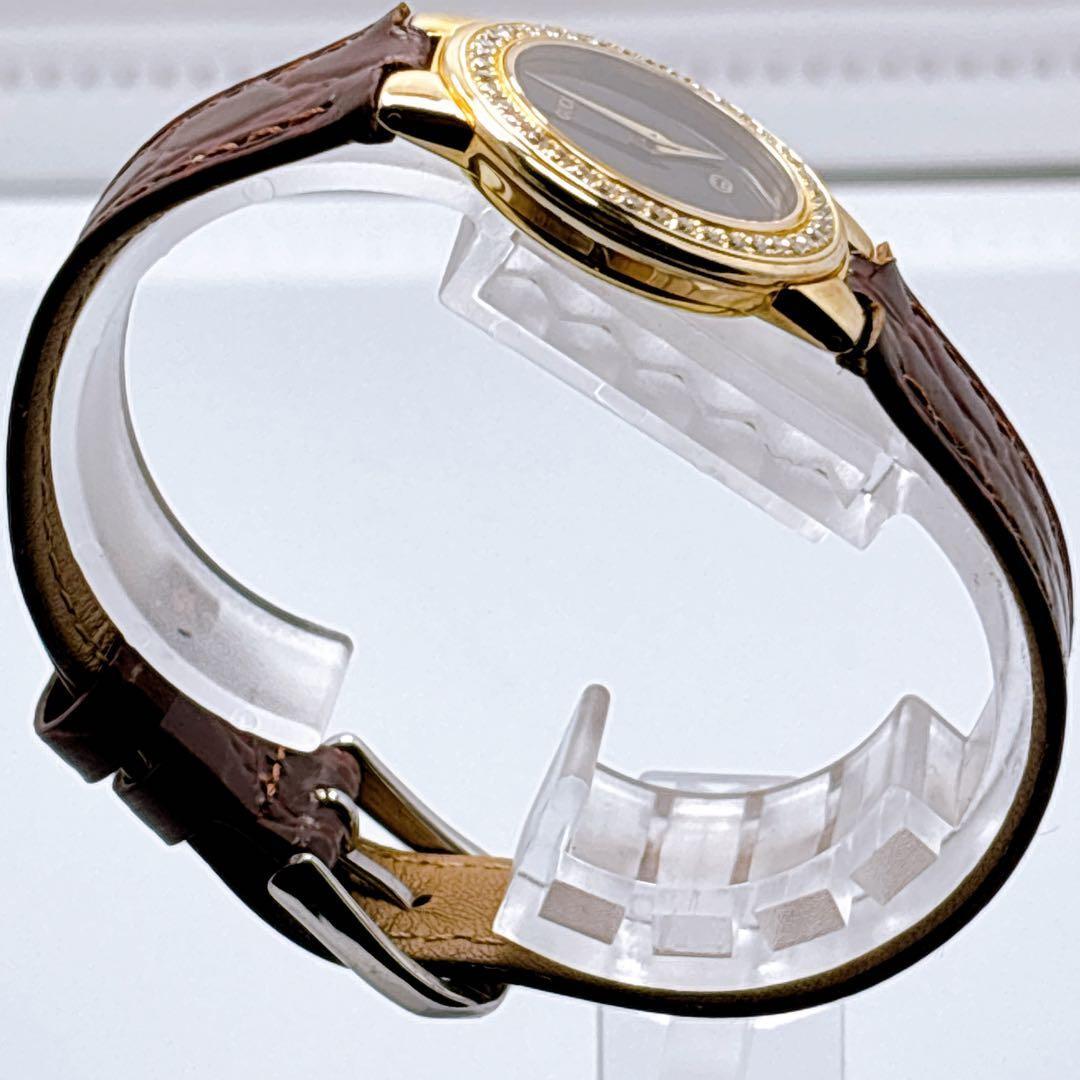 GUCCI 3300L Quartz Watch Wristwatch Gold Black Women's Authentic