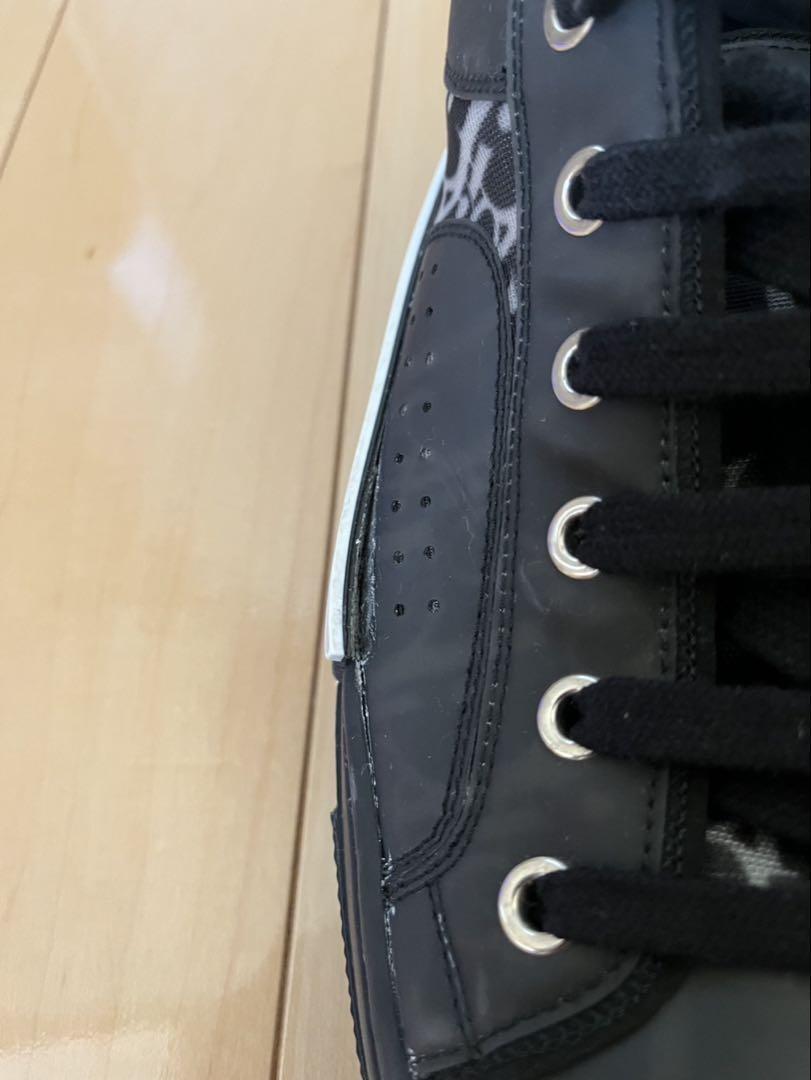 Christian Dior Sneakers Shoes Low-Cut Oblique EU 41 US 8 Black Authentic