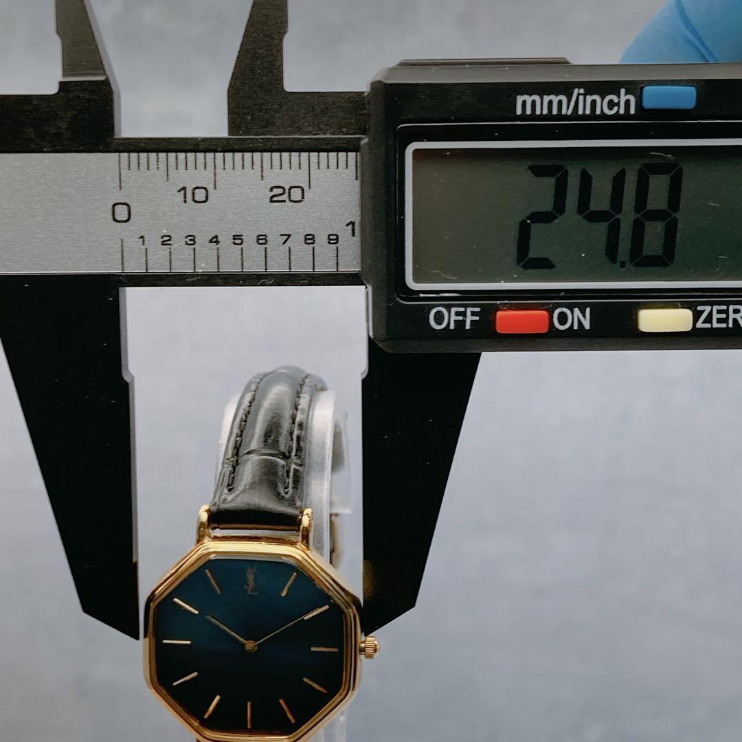 Saint Laurent Quartz Watch Wristwatch YSL Cassandra Gold Black Women's Auth