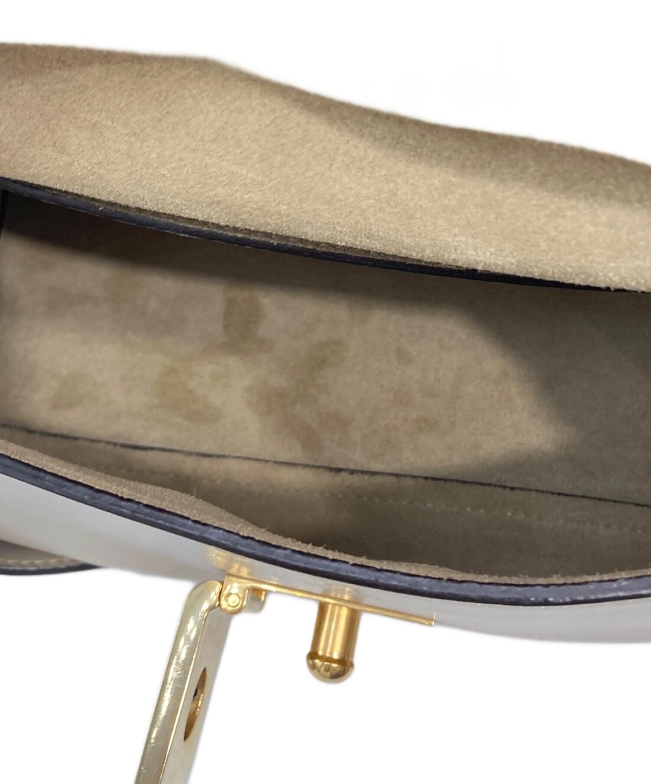 MULBERRY shoulder bag Purse Leather Beige Gold Used Unisex Authentic