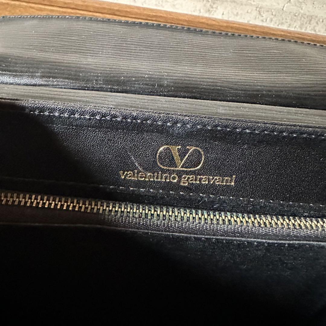 Valentino Garavani Shoulder Bag Purse convertible Logo Leather Black Authentic