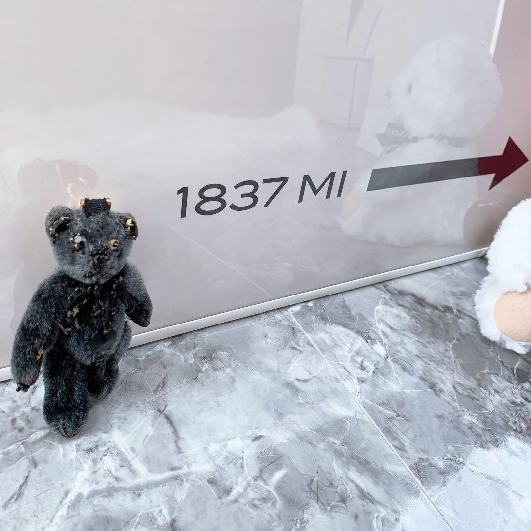 PRADA Key Ring Keychain Bag Charm Bear Black Authentic