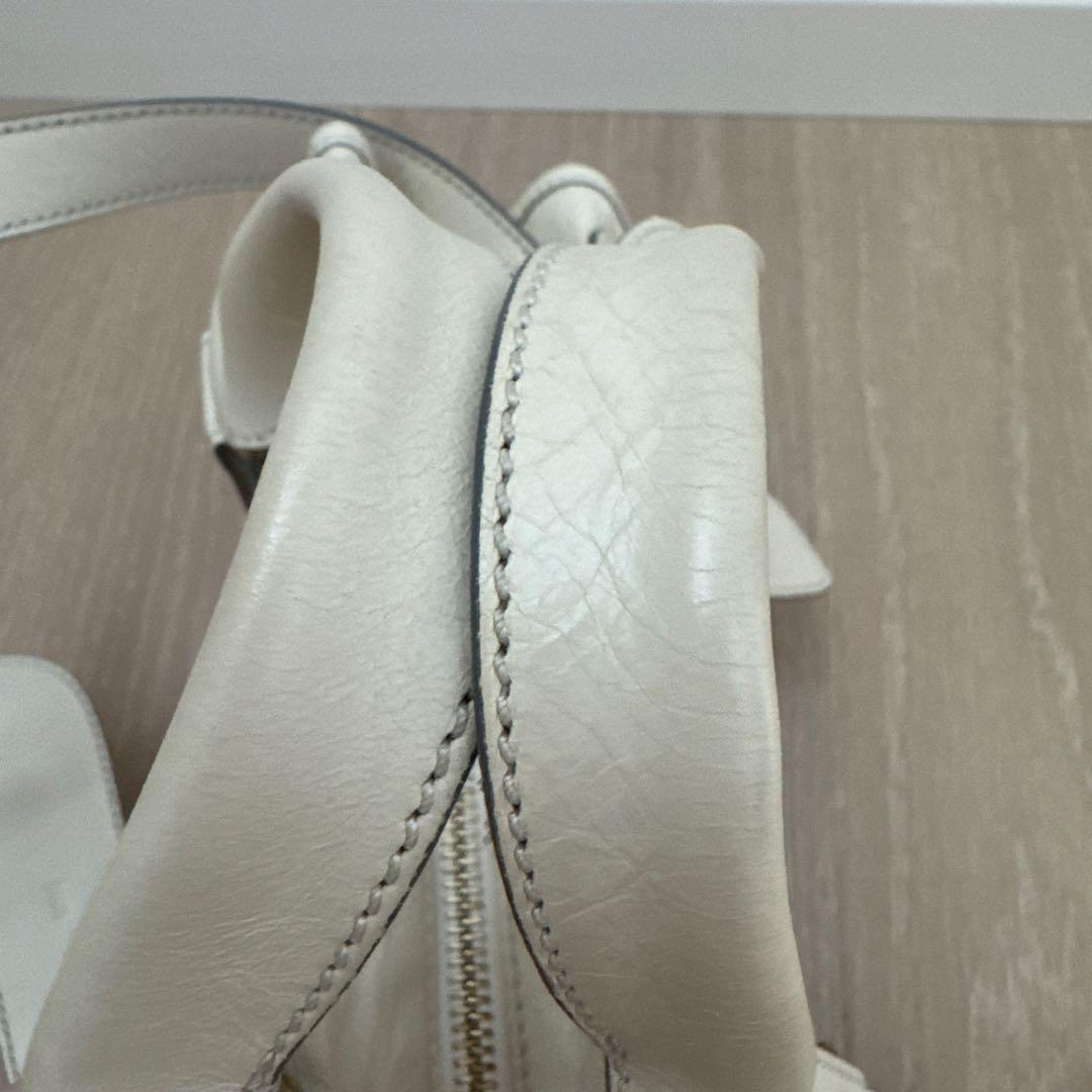 Chloe Hand Bag Tote Purse Leather Off White Authentic