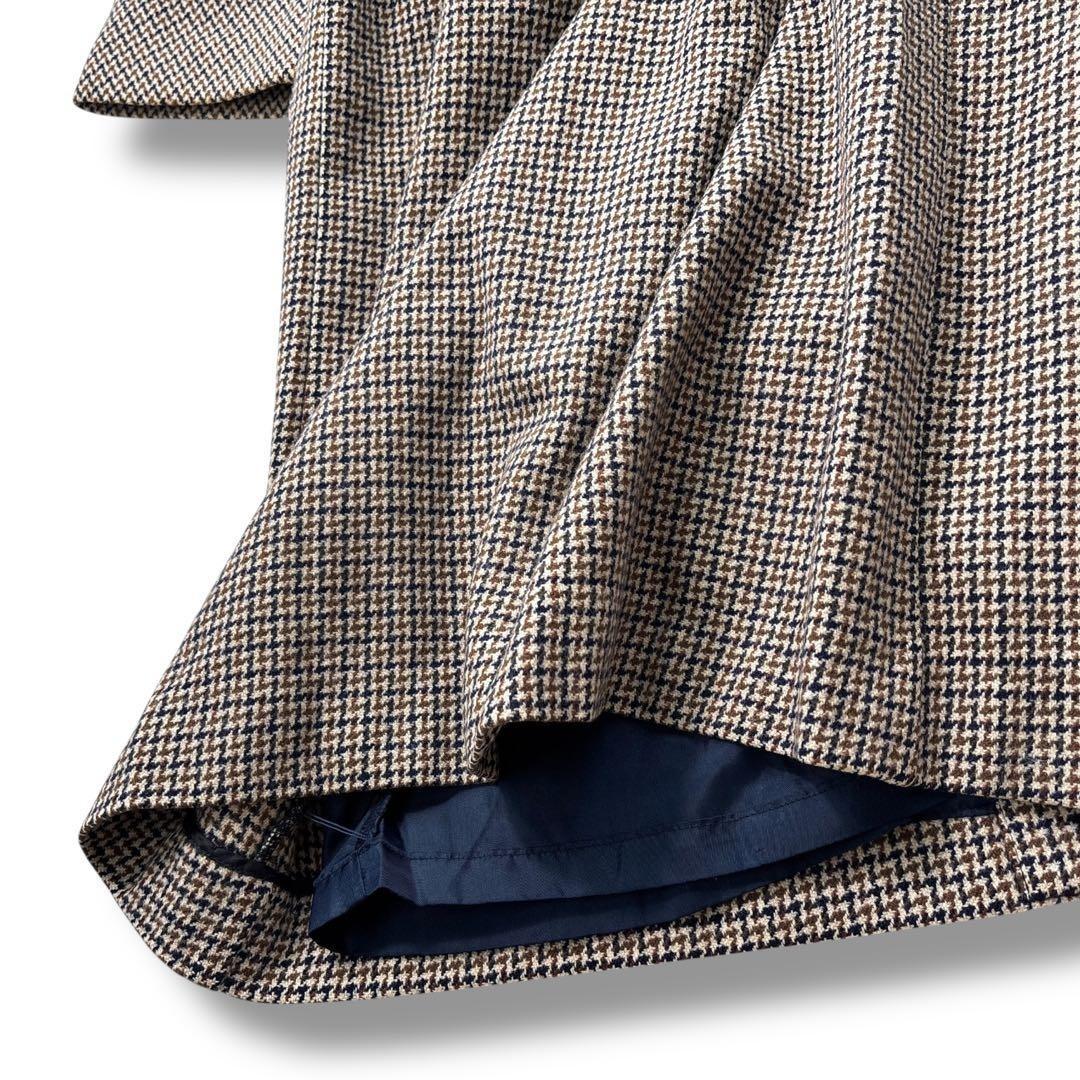 Aquascutum Long Coat Asian fit L US size M Check Authentic