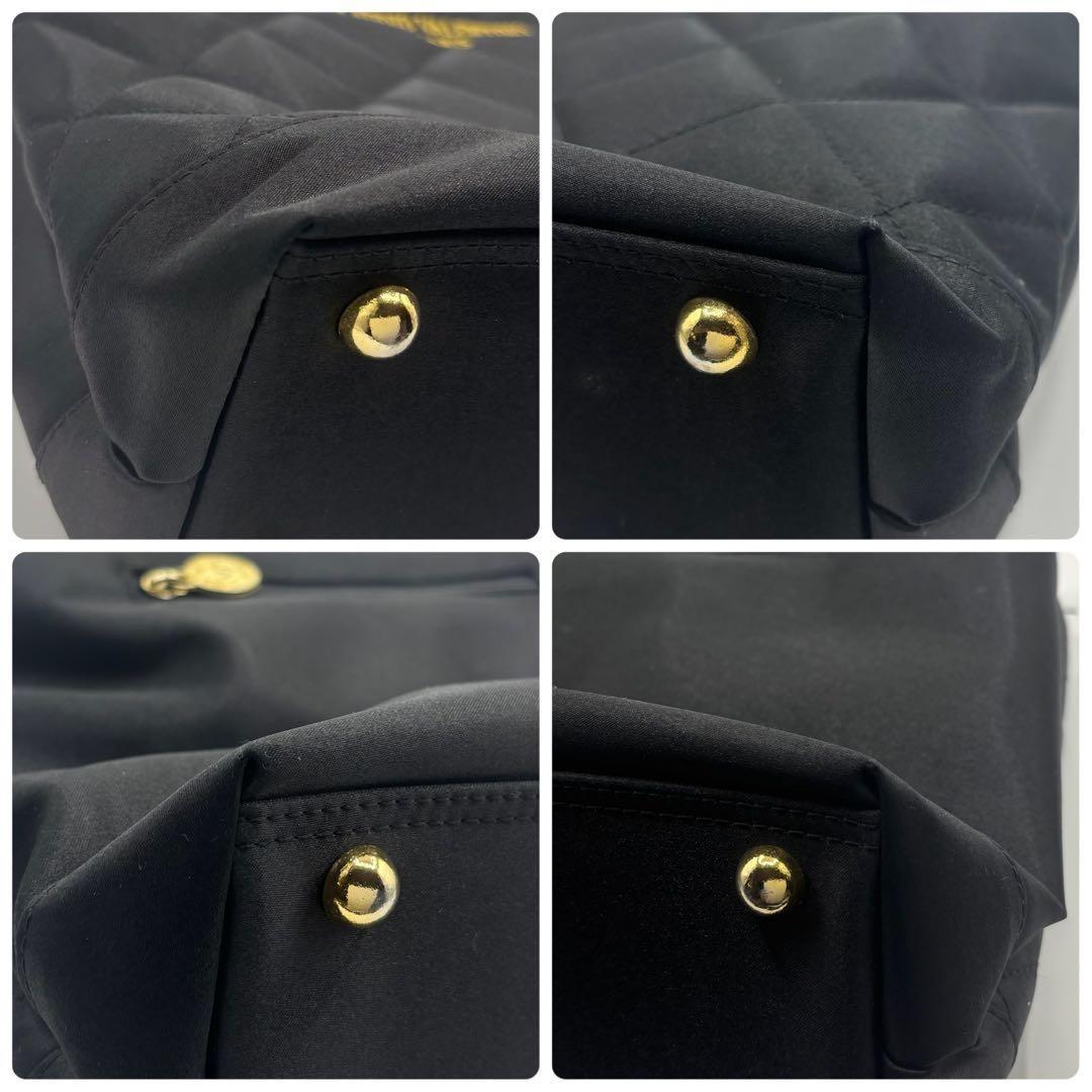 Valentino Hand Bag Tote Purse Chain Black Authentic