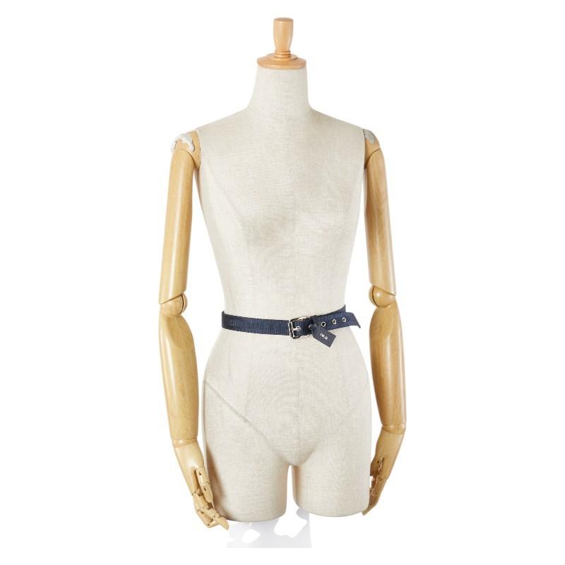 Christian Dior Men's Belt Nylon Navy Authentic