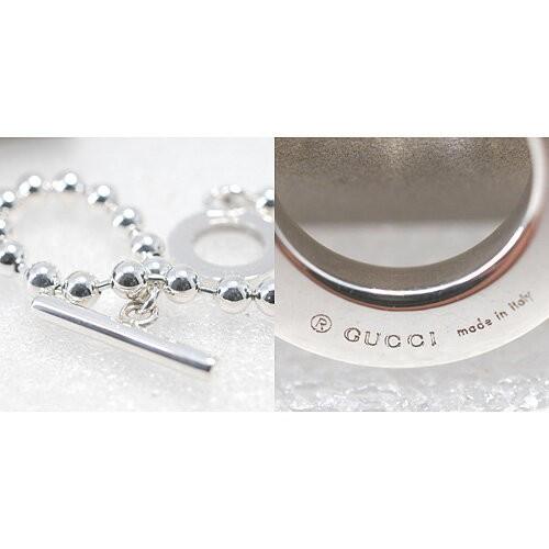 GUCCI Bracelet Bangle Ball Chsin Silver 925 Women Accessory Authentic