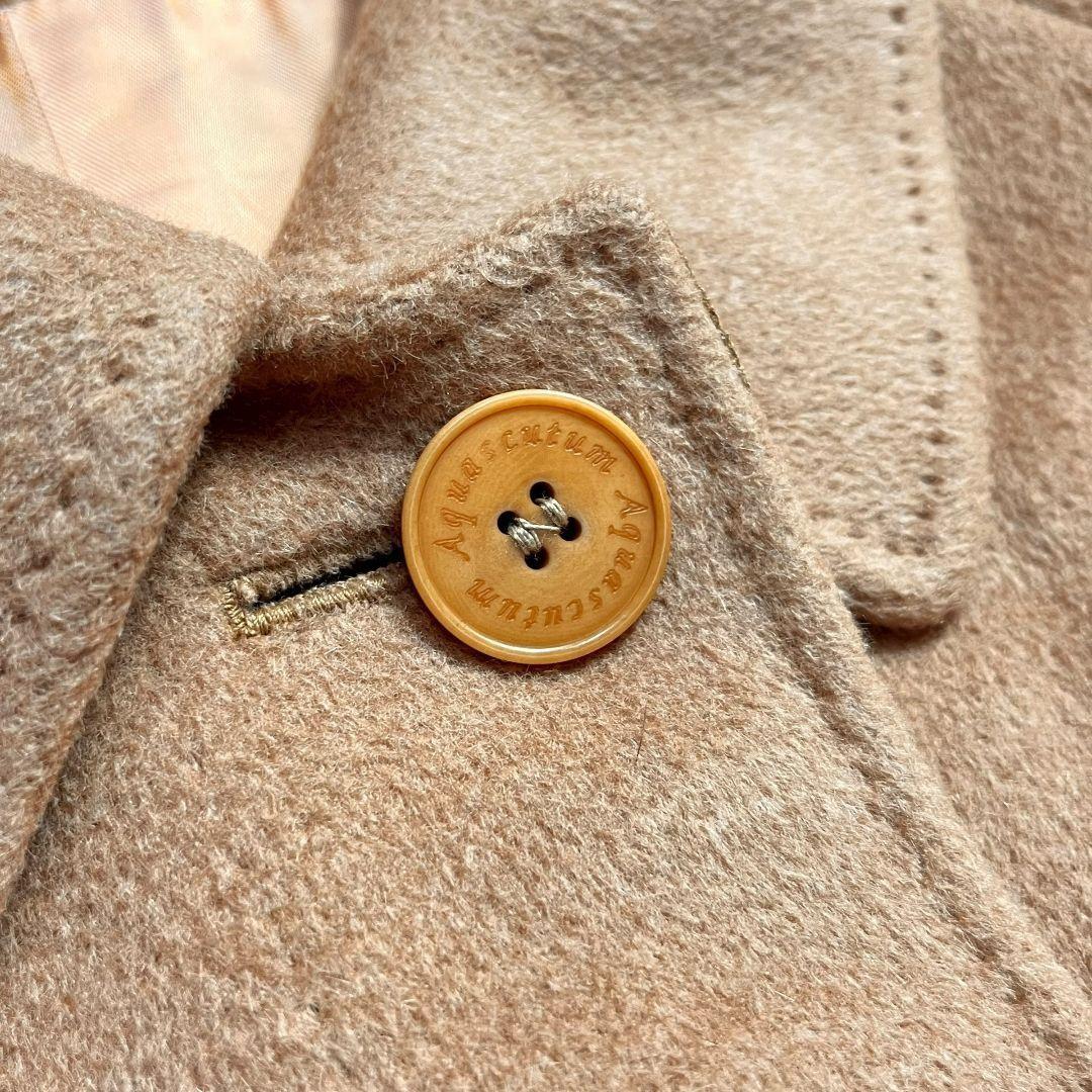 Aquascutum Long Coat Asian fit M US size S Camel Authentic