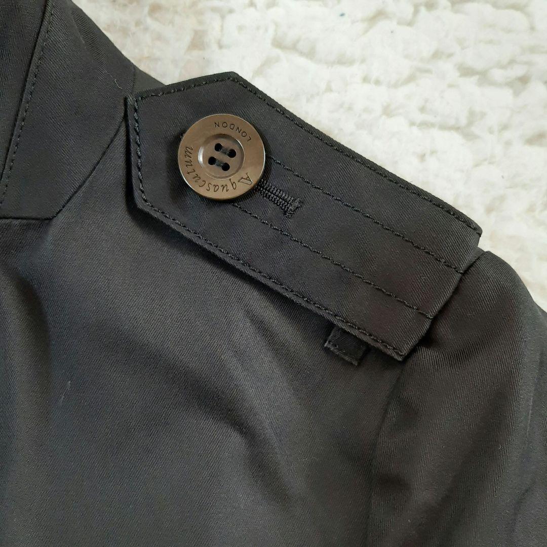Aquascutum London Trench Coat Club Check Asian fit M US size S Black Authentic