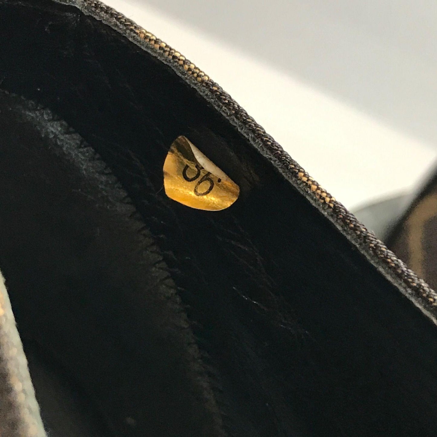 FENDI Short Boots Shoes FF Zucca EU 36 US 6 Canvas Leather Brown Authentic