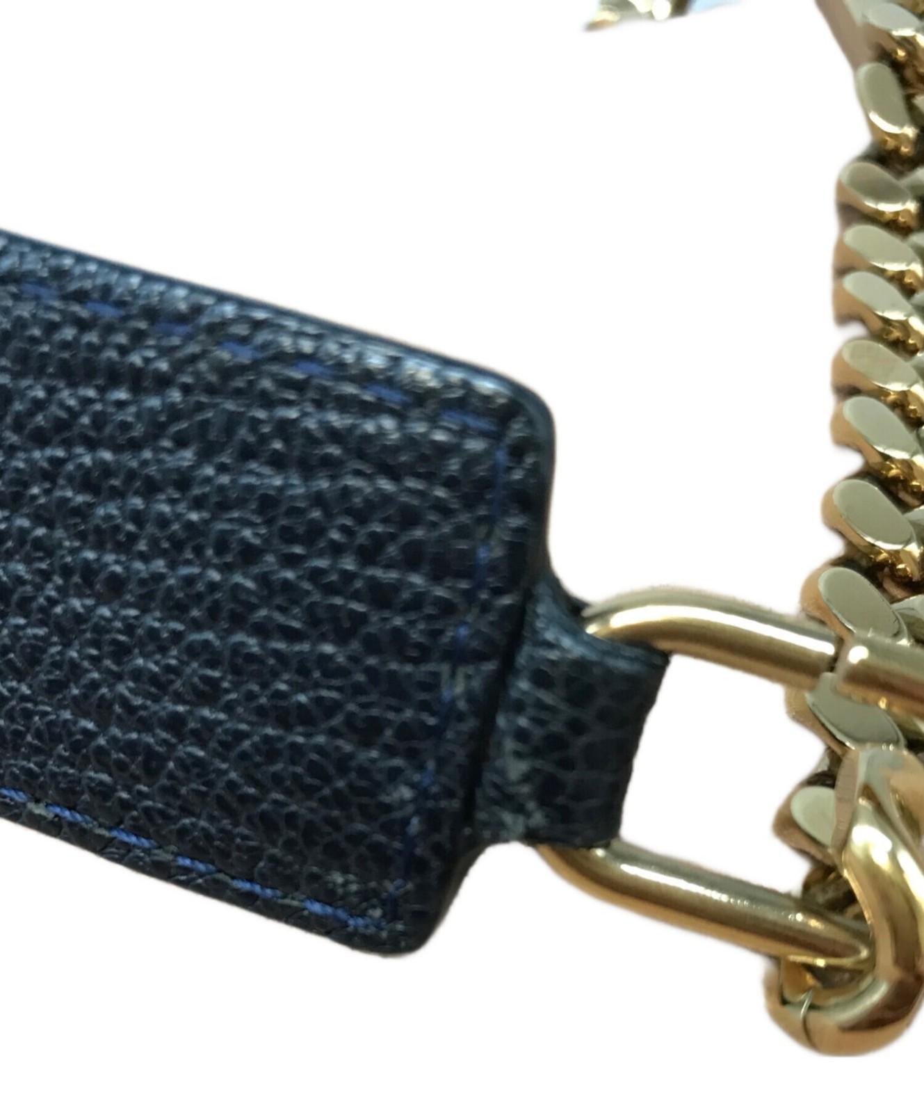 Chloe Hand Bag Tote Purse Chain Leather Black Pink Beige Authentic