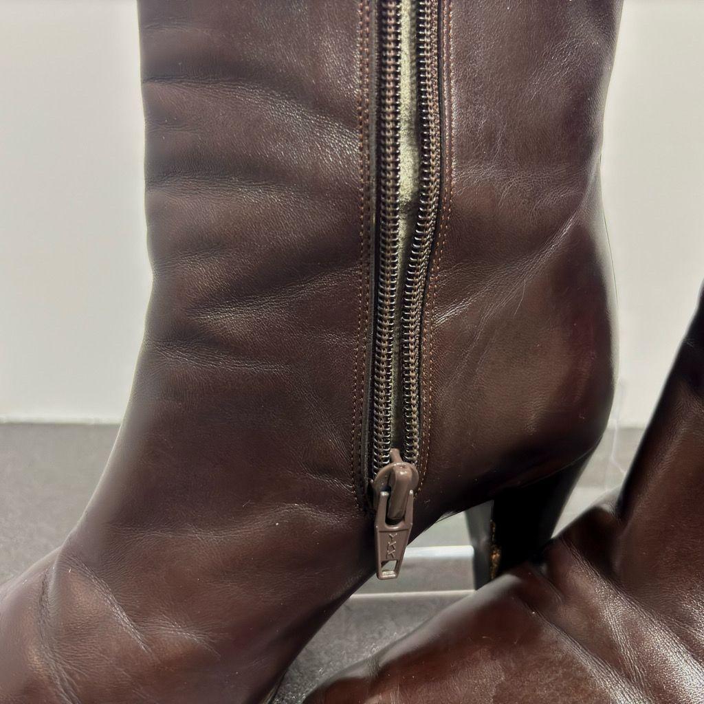 Christian Dior Boots Shoes EU 36.5 US 6.5 Leather Brown Authentic
