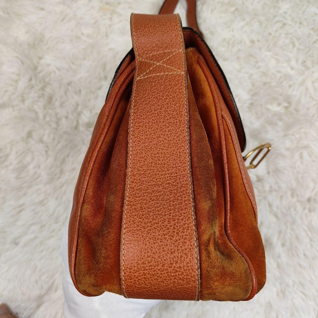 GUCCI Shoulder Bag Purse Suede Leather Authentic