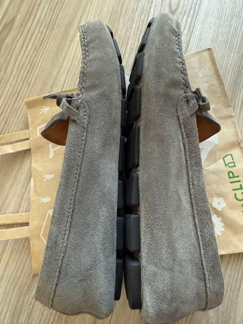 PRADA Loafers Shoes EU 37.5 US 7.5 Suede Gray Authentic