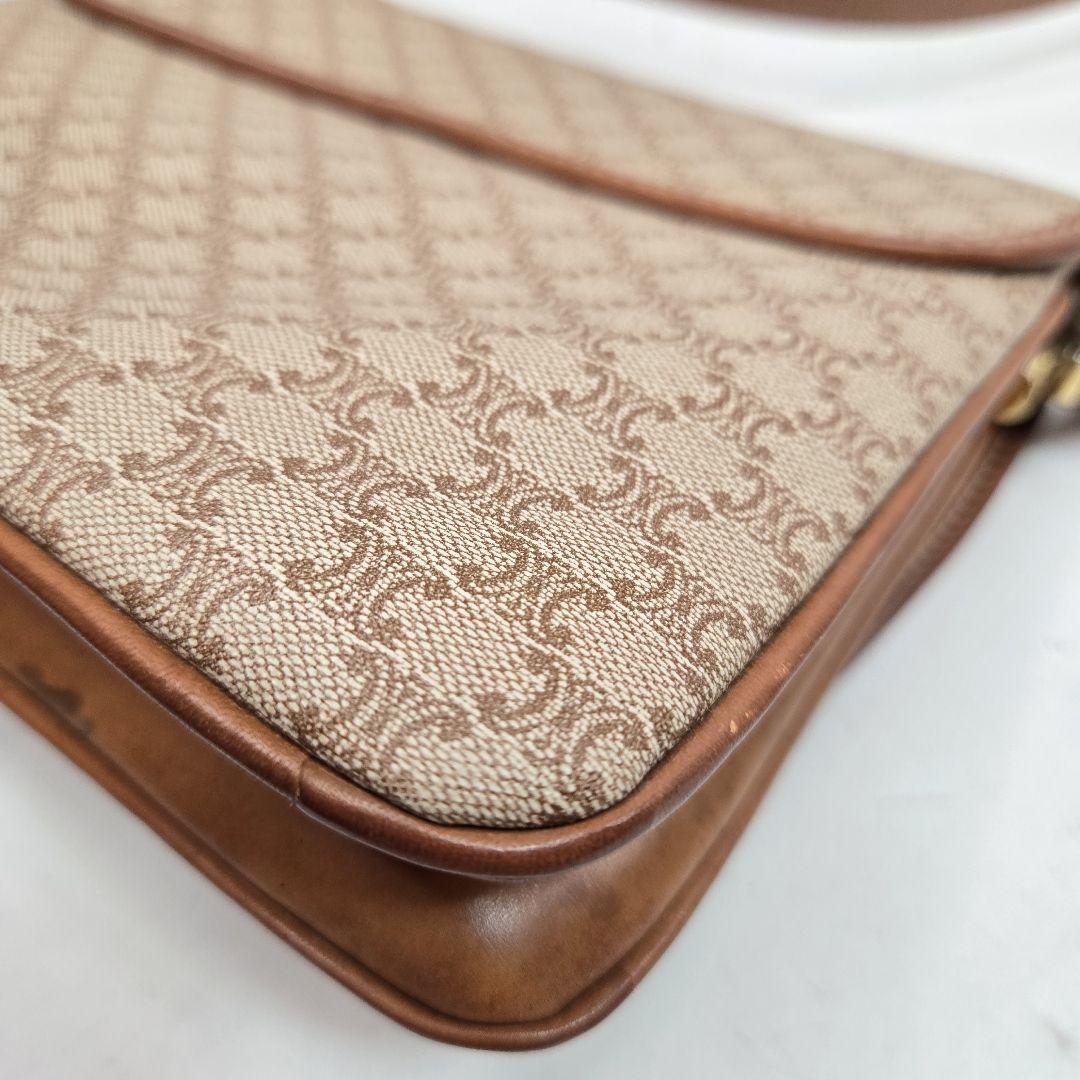 CELINE Shoulder Bag Purse Macadam Authentic