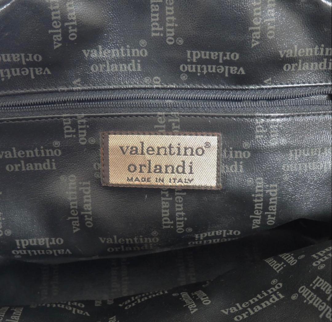 Valentino Hand Bag Tote Purse Leather Black Authentic