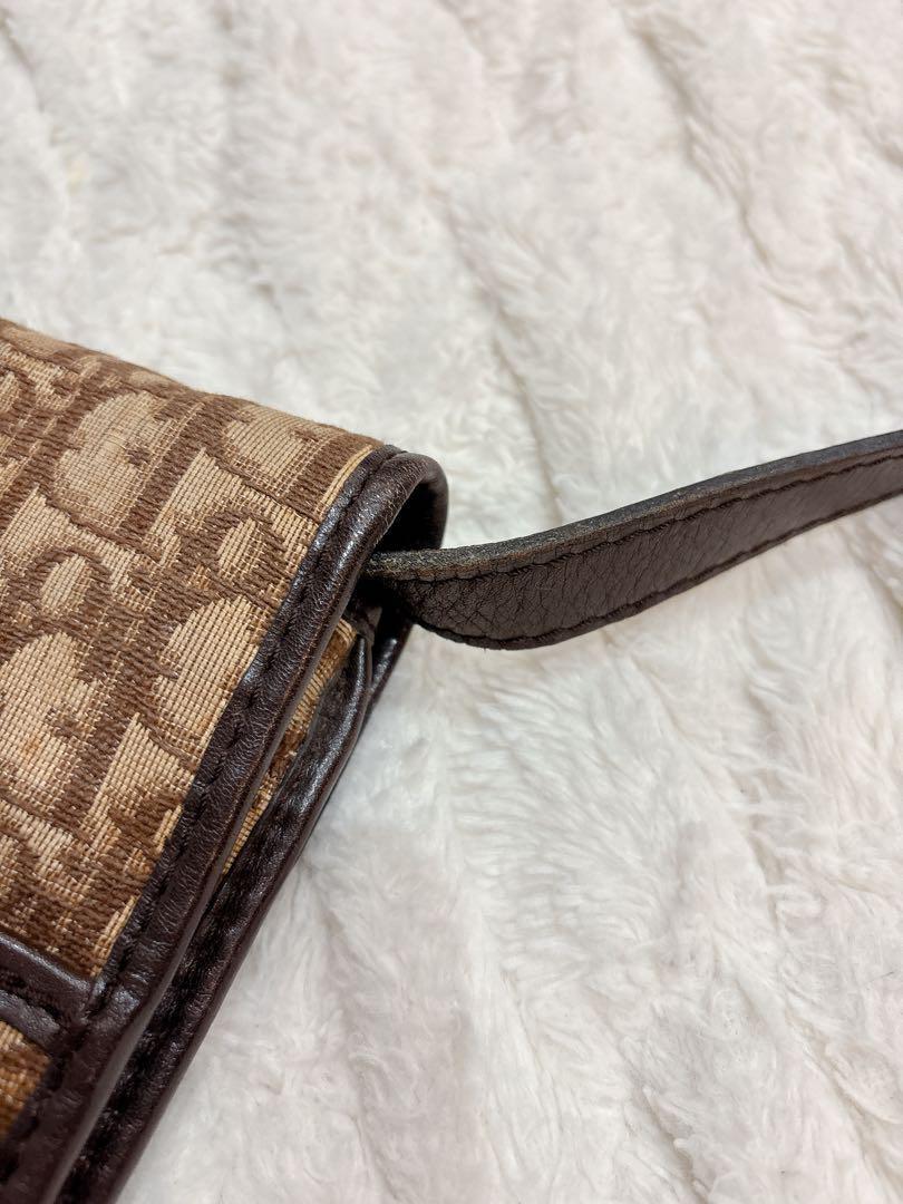 Christian Dior Shoulder Bag Purse Trotter Brown Authentic