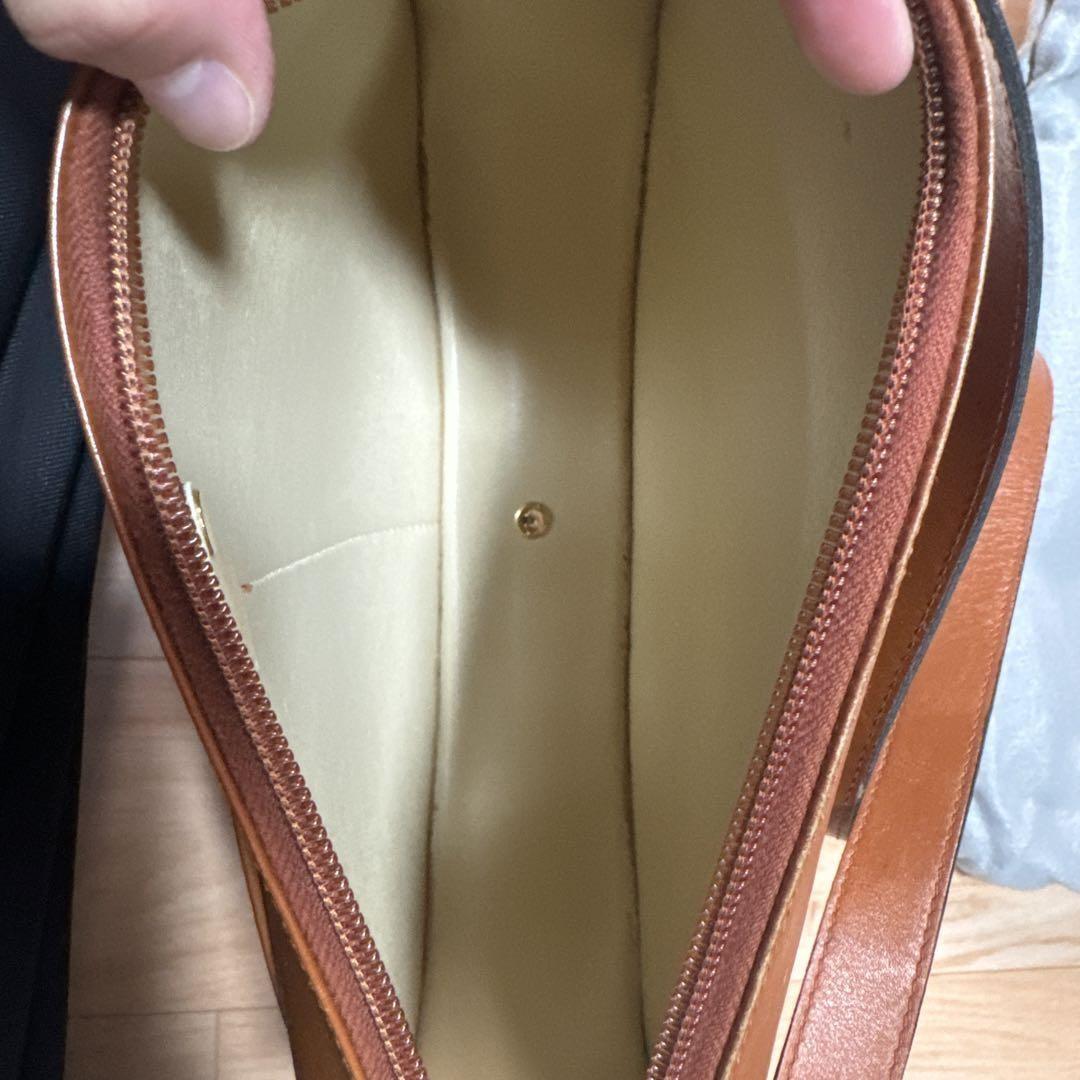 Christian Dior Shoulder Bag Purse CD Brown Authentic