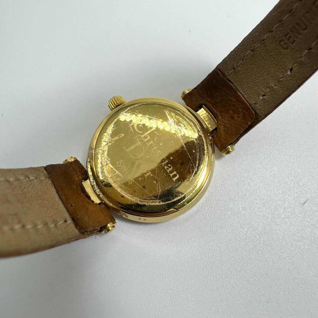 Christian Dior Quartz Watch Wristwatch Logo Gold Women's Authentic