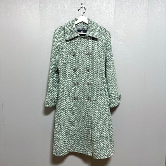 Aquascutum Coat Asian fit M US size S Mint Green Gray Authentic