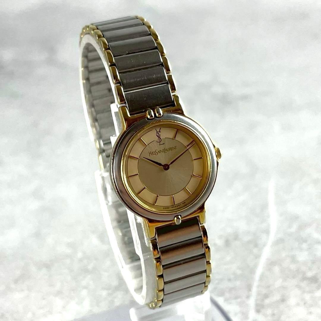 Saint Laurent 2200-228481 TA Watch Wristwatch YSL Cassandra Gold Silver Women's