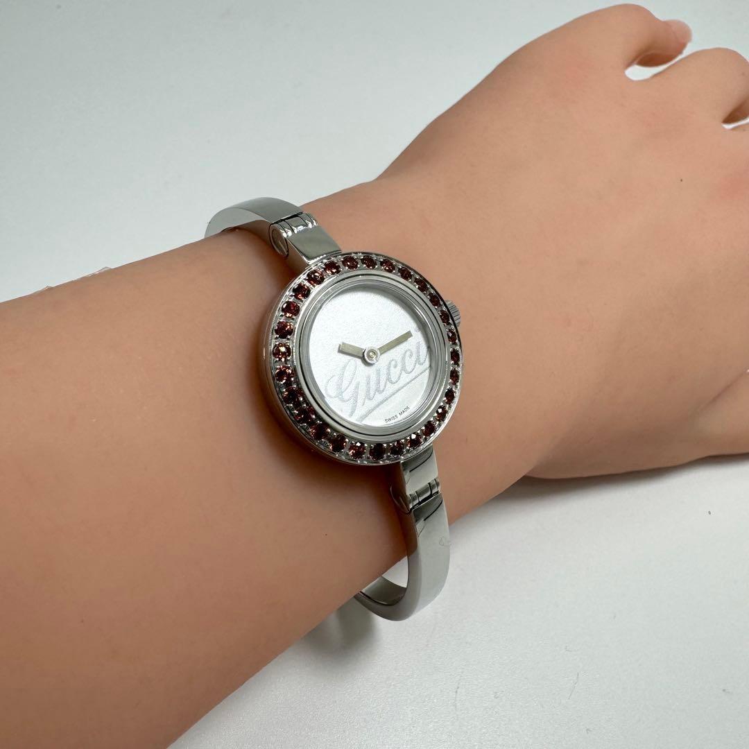 GUCCI Quartz Watch Wristwatch White Women's Authentic