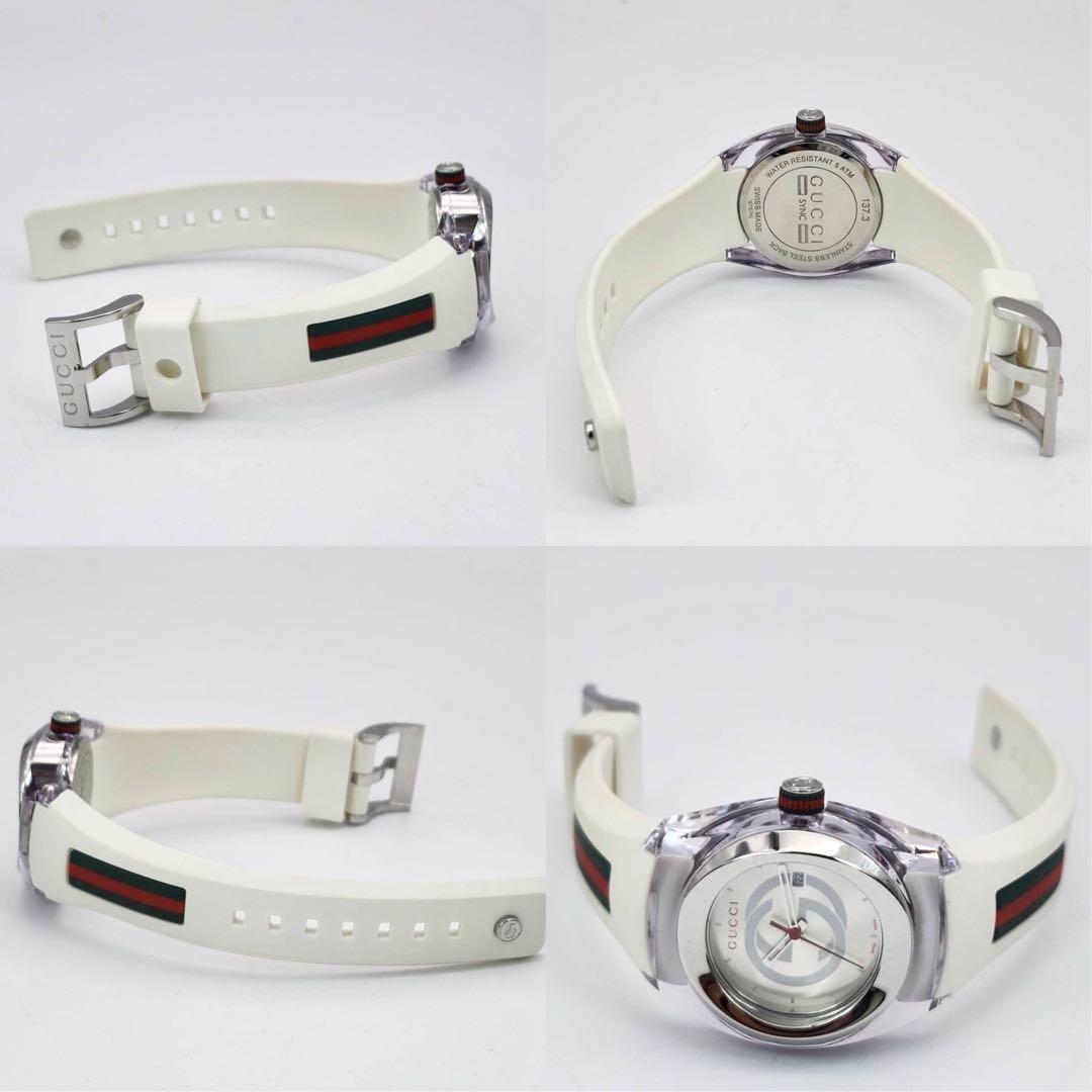 GUCCI 137.3 Quartz Watch Wristwatch Sherry Line Silver Women's Authentic