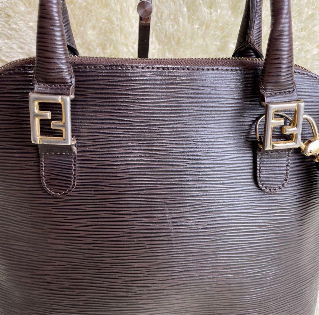 FENDI Hand Shoulder Bag Tote Purse 2way FF Authentic