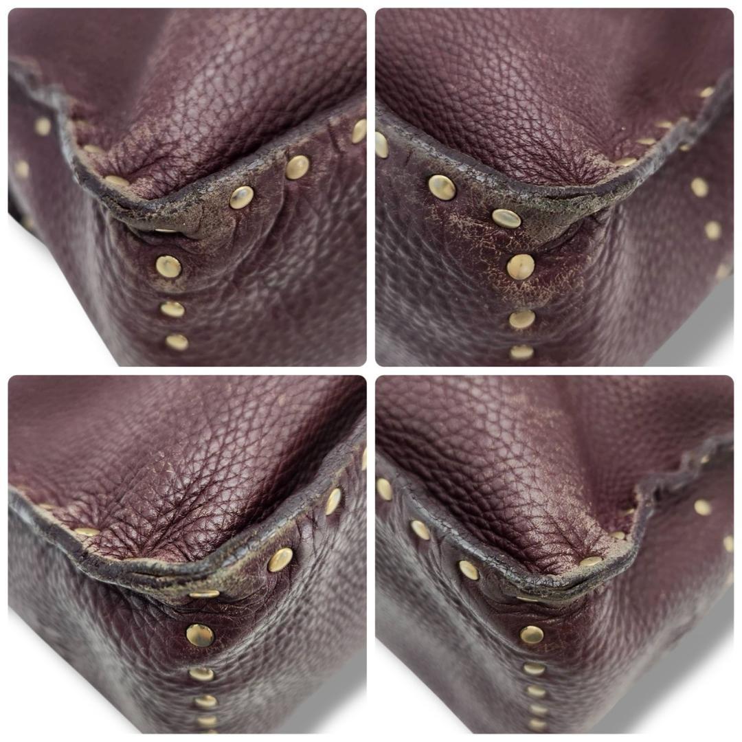 CELINE Hand Bag Tote Purse Boogie Leather Bordeaux Authentic