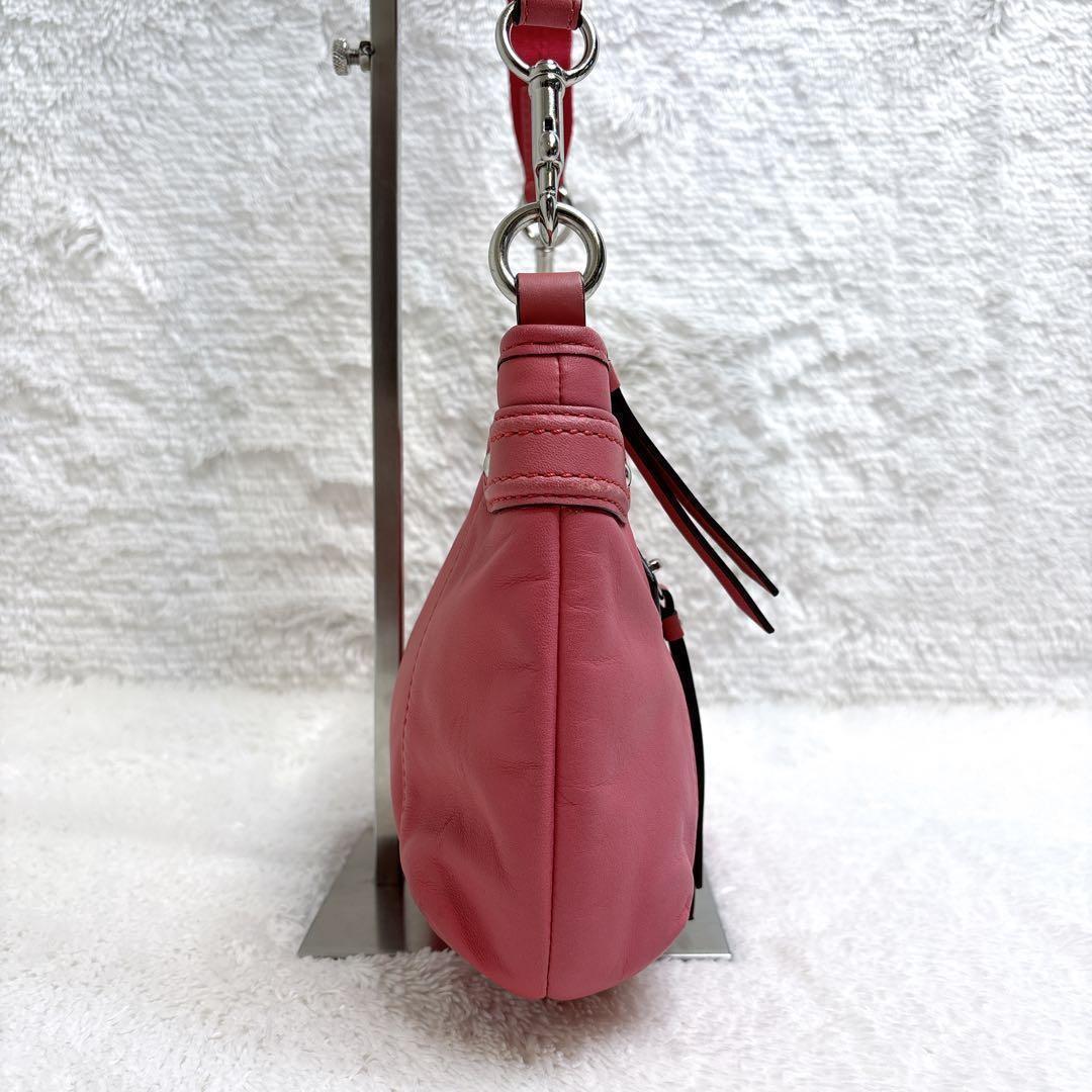 COACH Shoulder Bag Purse 23978 Leather Pink Authentic