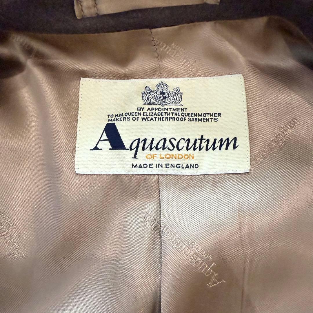 Aquascutum Long Coat Asian fit M US size S Brown Authentic