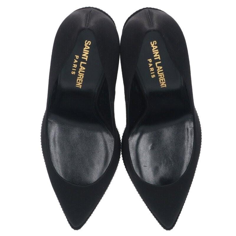 Saint Laurent Paris Shoes Pumps Heel EU 37 US 7 Black Authentic