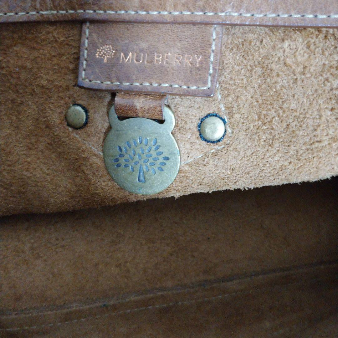 MULBERRY Shoulder Bag Purse Leather Brown Authentic