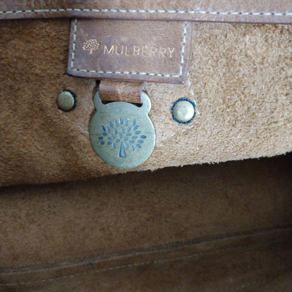 MULBERRY Shoulder Bag Purse Leather Brown Authentic