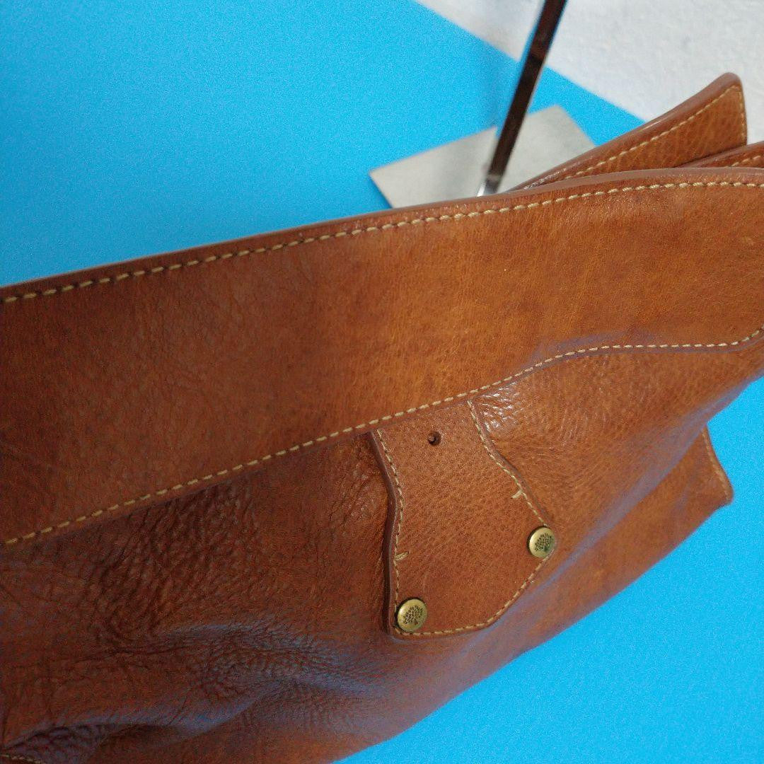 MULBERRY Shoulder Bag Purse Leather Brown Authentic