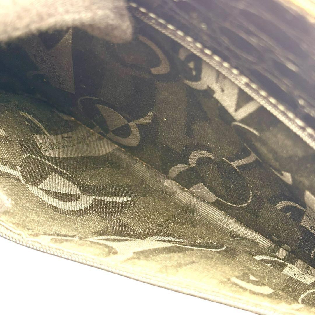 Salvatore Ferragamo Hand Bag Tote Purse Leather Black Authentic