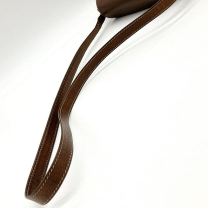 LOEWE Shoulder Bag Purse Anagram Leather Brown Authentic