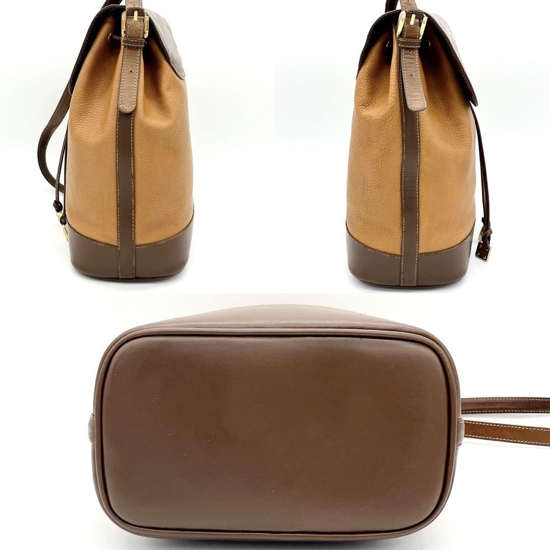 LOEWE Shoulder Bag Purse Anagram Leather Brown Authentic