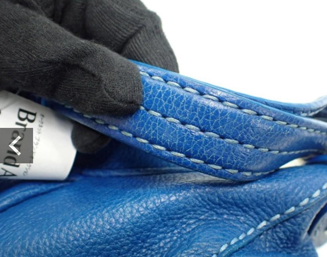 TOD'S Hand Bag Tote Purse Blue Authentic
