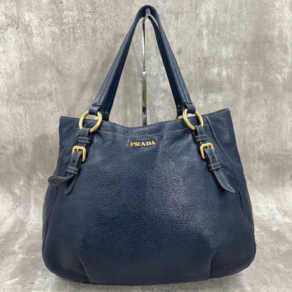 PRADA Hand Shoulder Bag Tote Purse 2way Leather Authentic