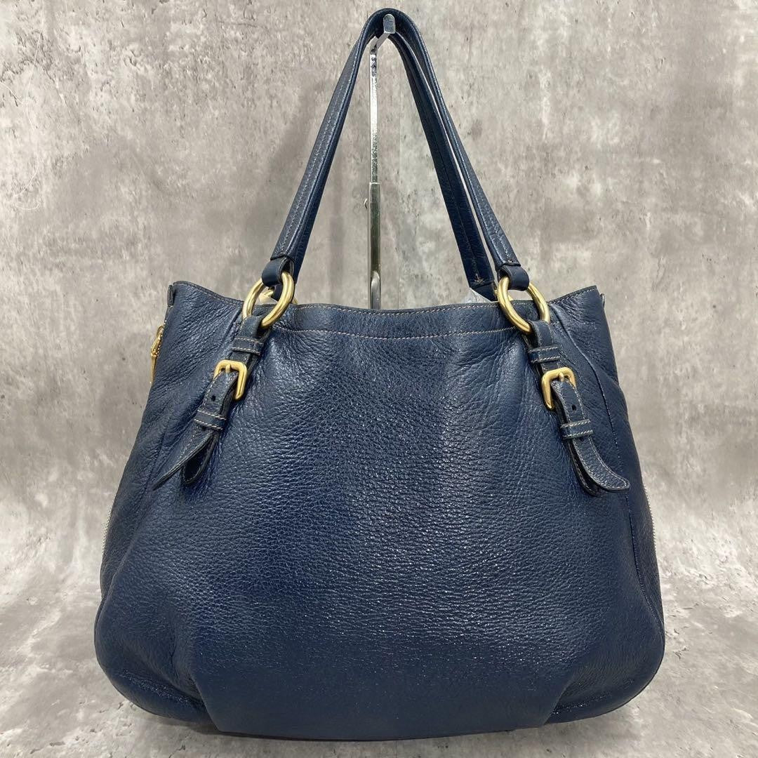 PRADA Hand Shoulder Bag Tote Purse 2way Leather Authentic